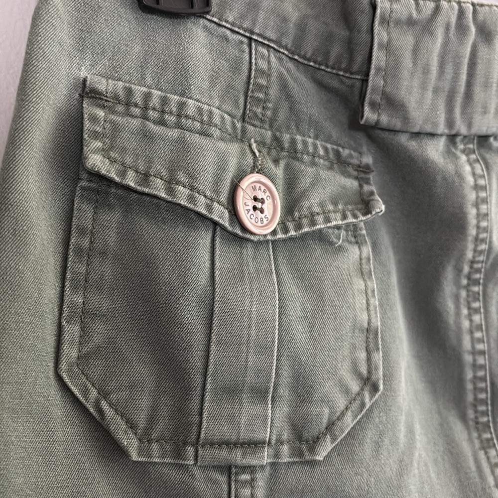 Marc Jacobs olive khaki military look utility mini skirt - Picture 6 of 8
